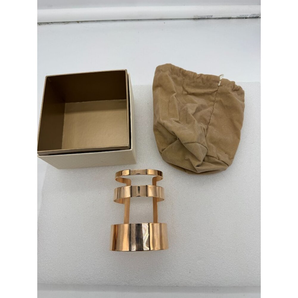NIB QVC Milor Italy Bronze Long Cuff Bracelet